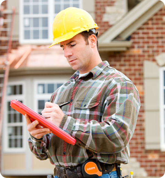 Property Management hero image of the Employee looking at tablet